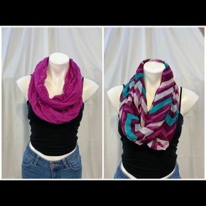 2 for 1 Purple Infinity Scarfs